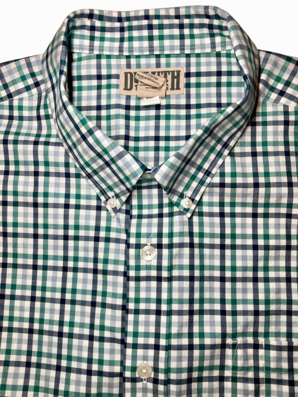 Duluth Trading Company Plaid Long Sleeve Shirt in Blues/Green Men’s 2XLT